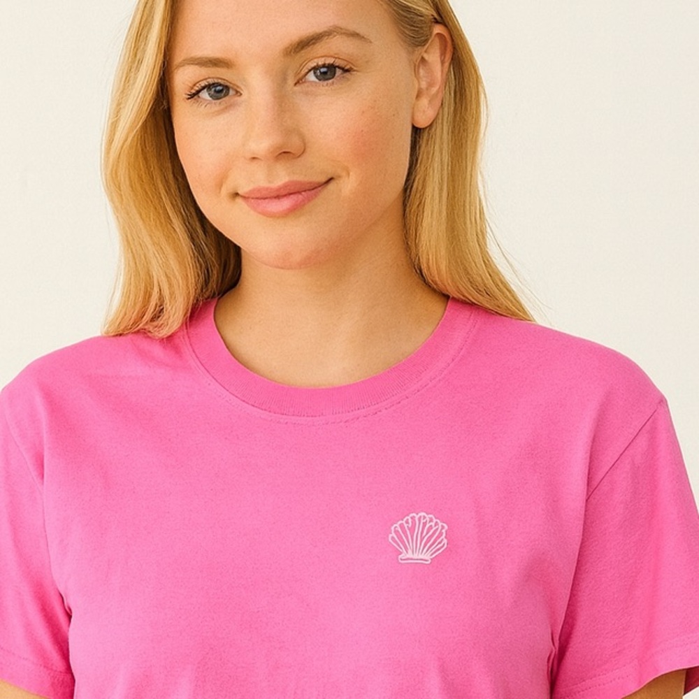 VS PINK Campus Cotton Tee Lola Pink Shell S NWOT